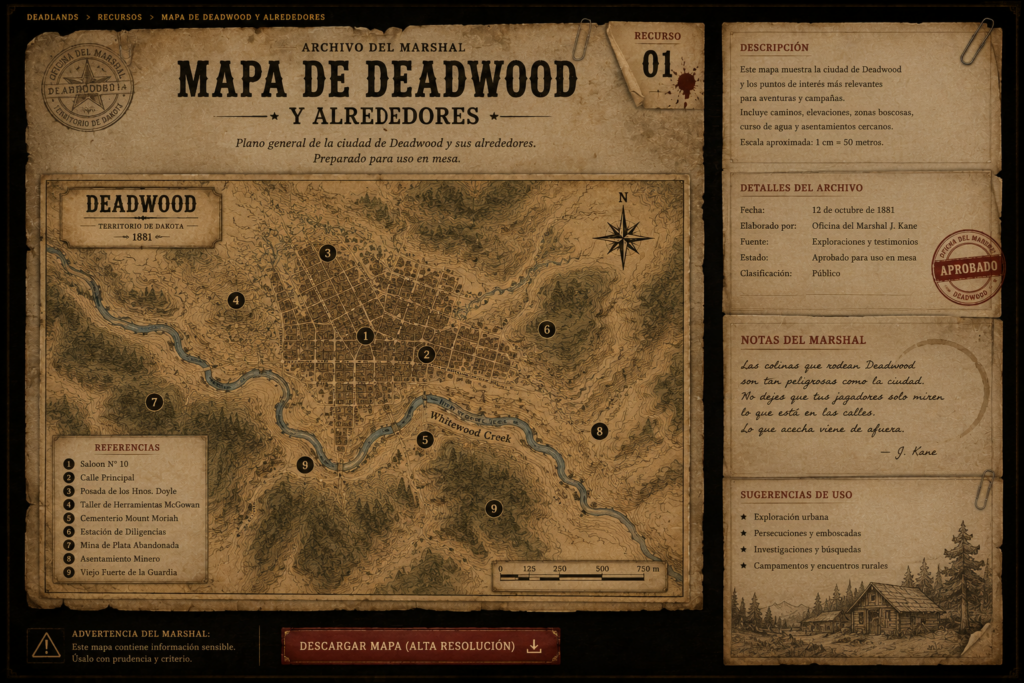 Mapa de Deadwood